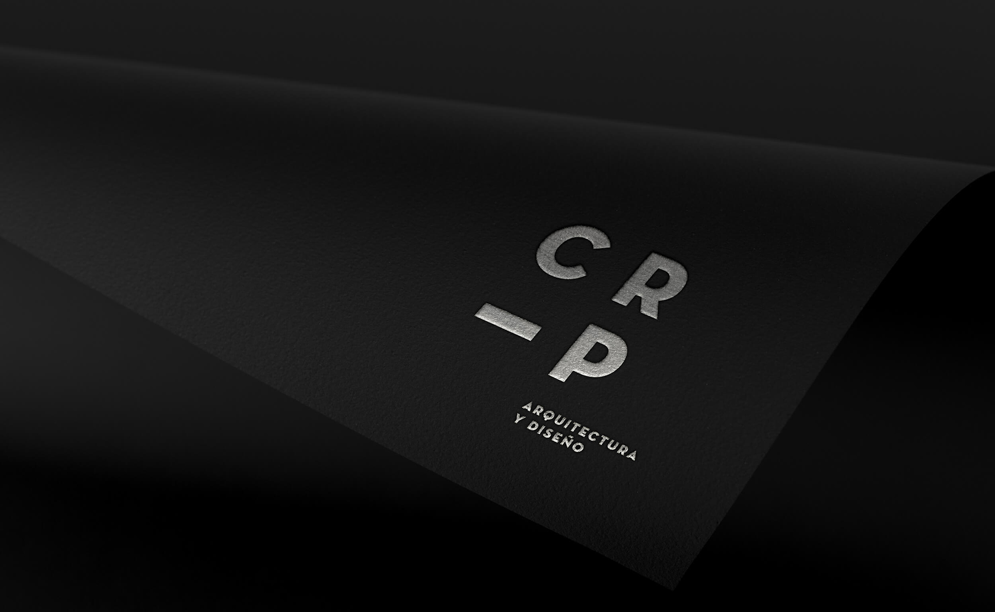 Diseño y desarrollo de identidad visual corporativa para CRP Arquitectura y diseño. Detalle logotipo.