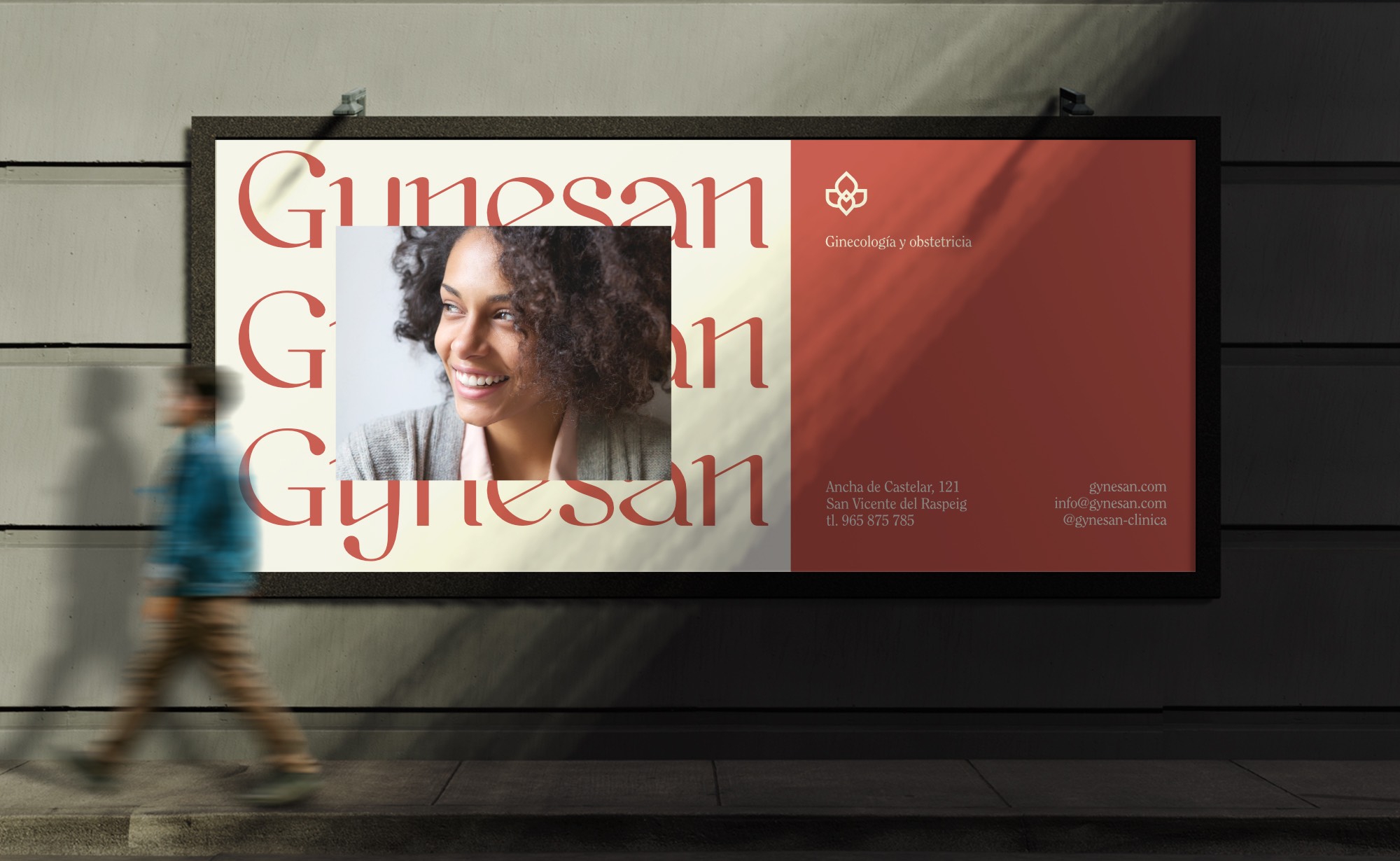 Diseño y desarrollo de identidad visual corporativa para Gynesan. Billboard