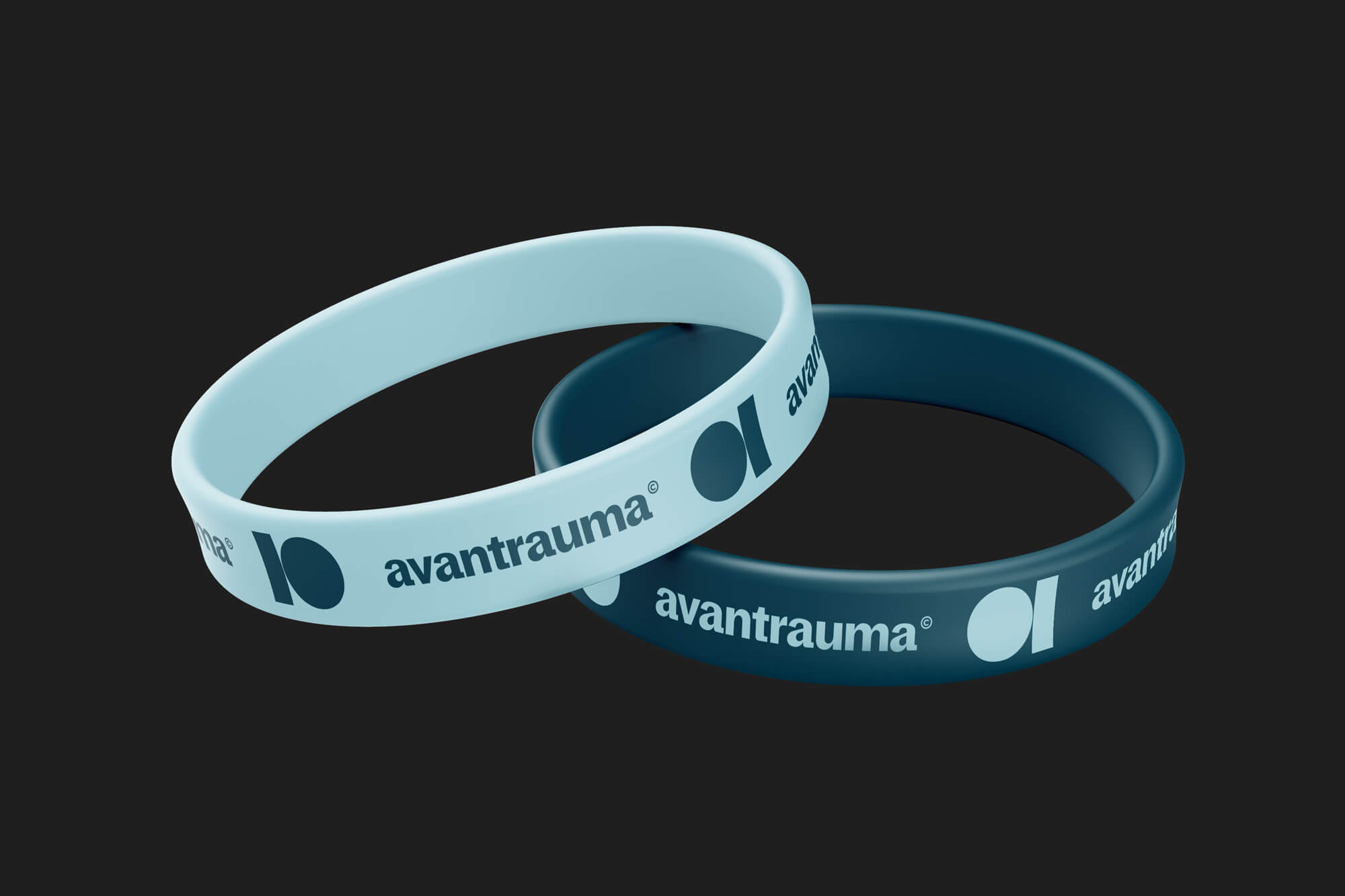 Diseño y desarrollo de identidad visual corporativa para Avantrauma. Brazalete.