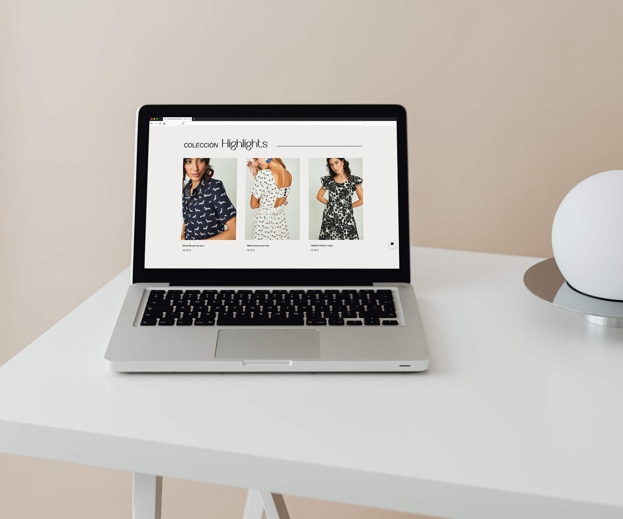 Diseño y desarrollo de tienda online para Belle Èpoque. Vista detalle web laptop.