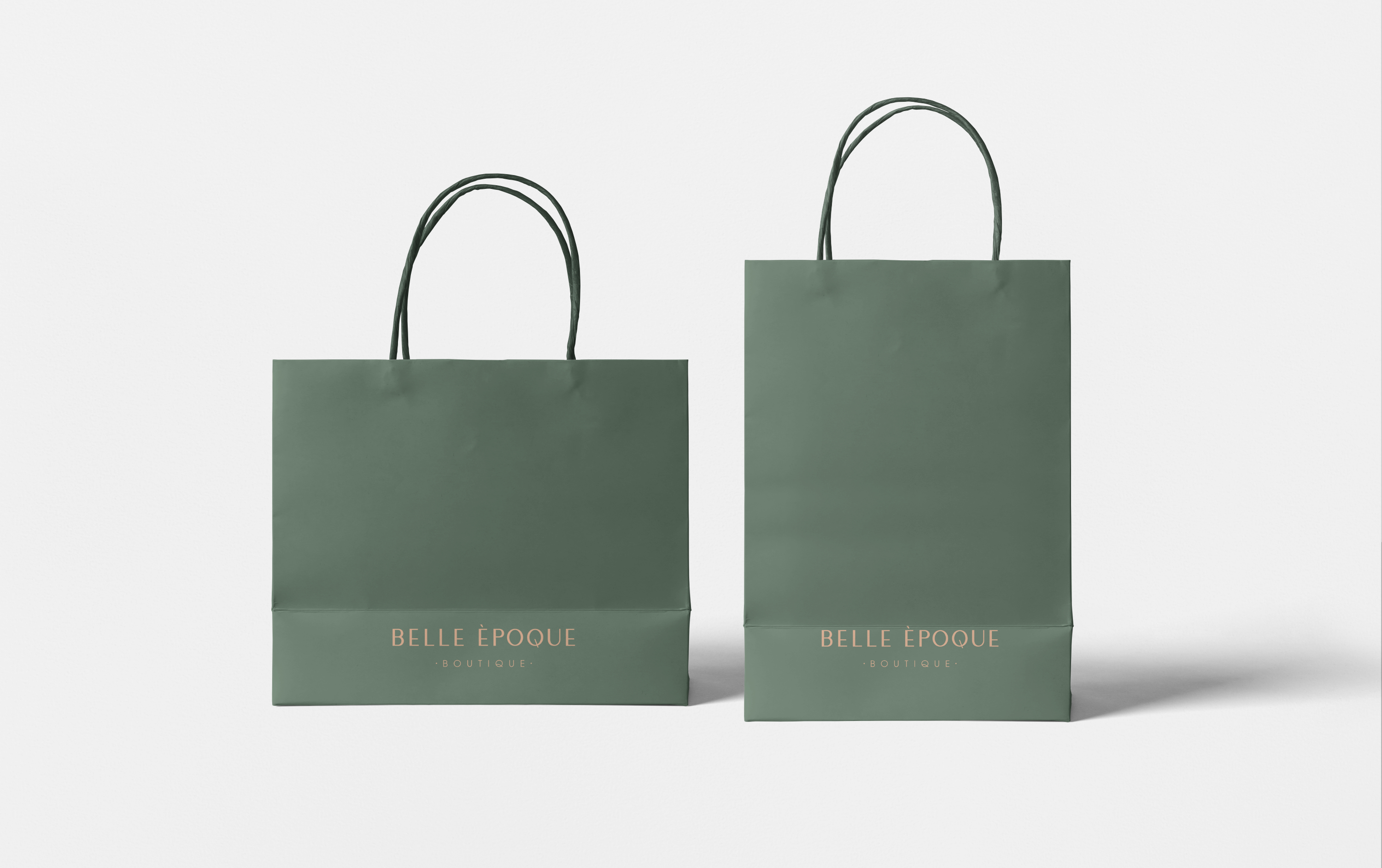 Diseño y desarrollo de identidad visual corporativa para Belle Èpoque. Packaging. Bolsa de compra.