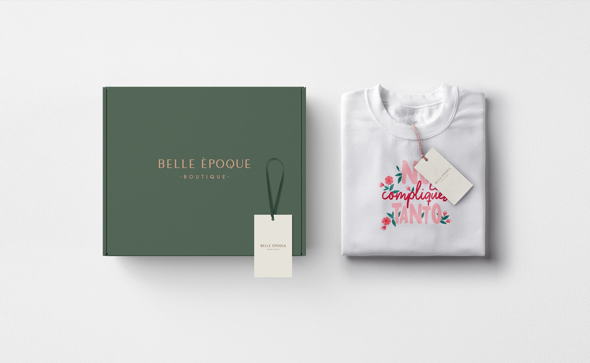 Diseño y desarrollo de identidad visual corporativa para Belle Èpoque. Packaging. Caja de envíos.