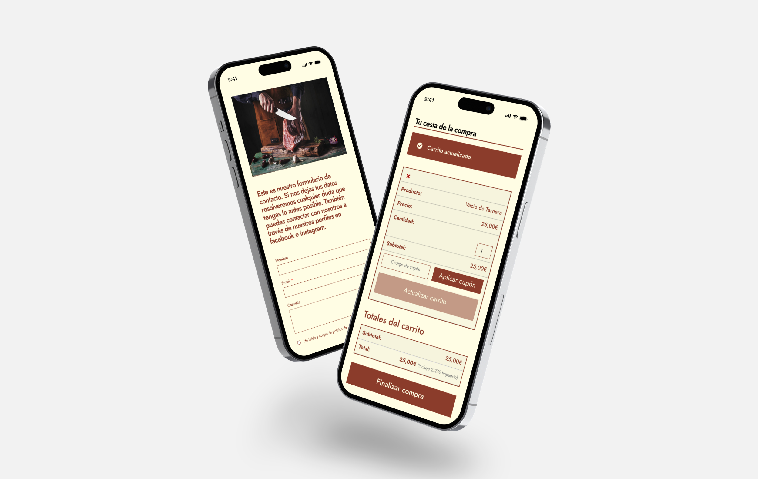 Diseño y desarrollo de website e-commerce para Carnes Campoy. Devices