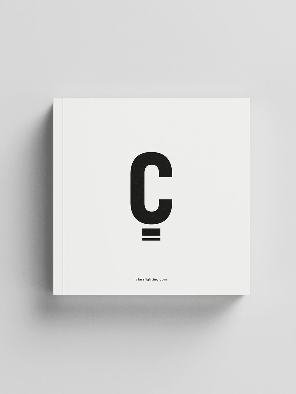Diseño y desarrollo de identidad visual corporativa para Class Lighting. Detalle portada catálogo.