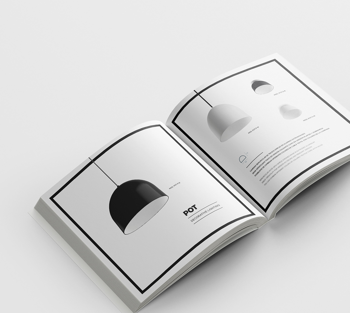 Diseño y desarrollo de identidad visual corporativa para Class Lighting. Vista catálogo de producto.