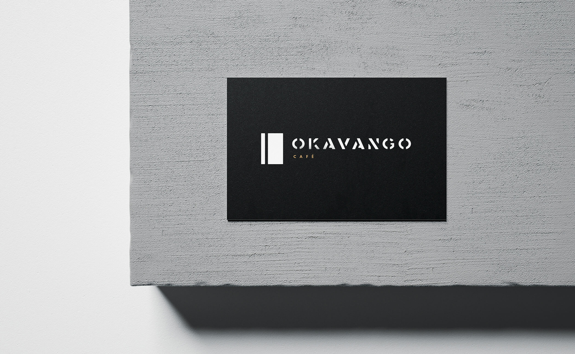 Diseño y desarrollo de identidad visual corporativa para Okavango Café. Tarjeta de visita.