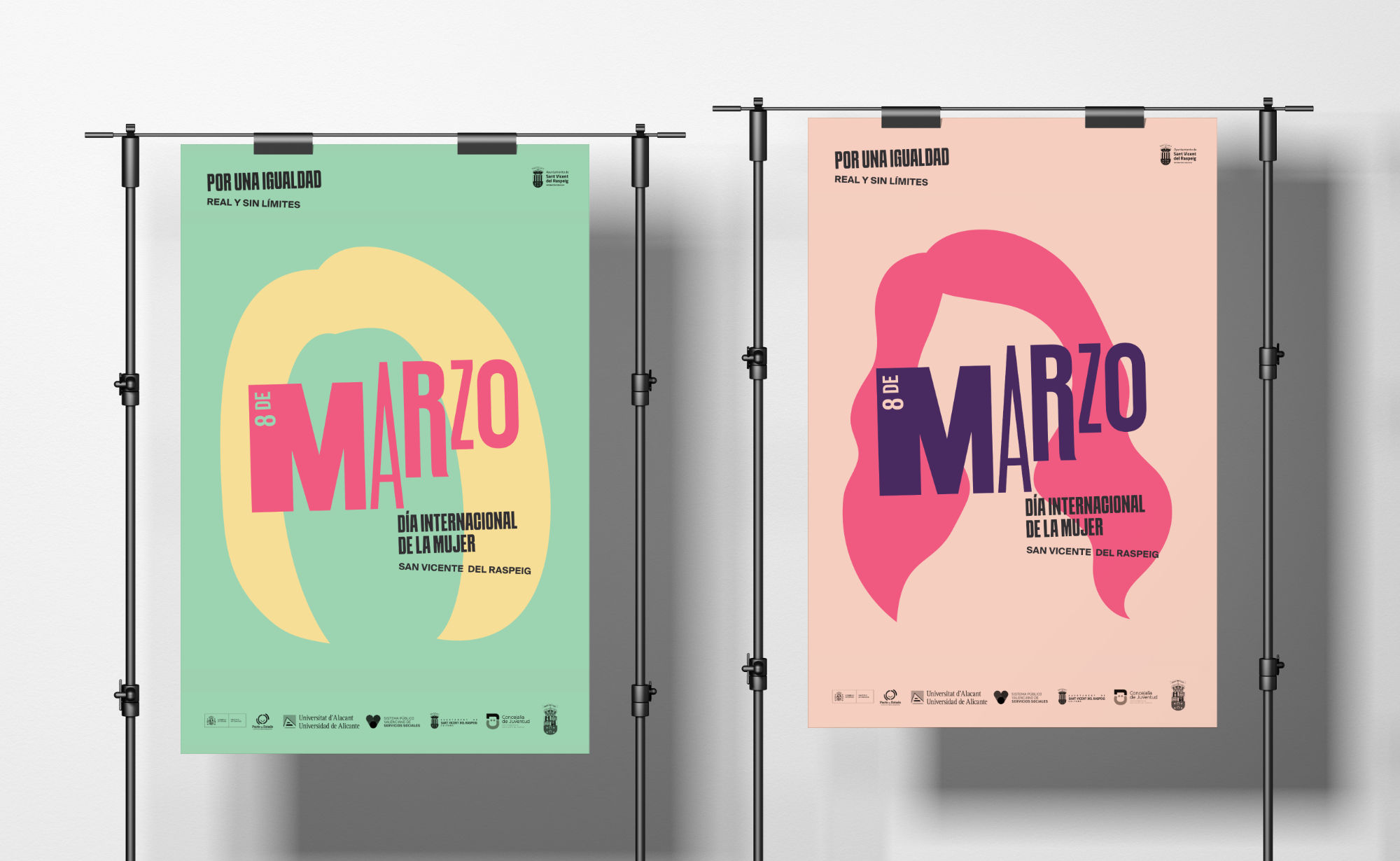 Diseño de cartelería para la campaña del Día Internacional de la mujer.