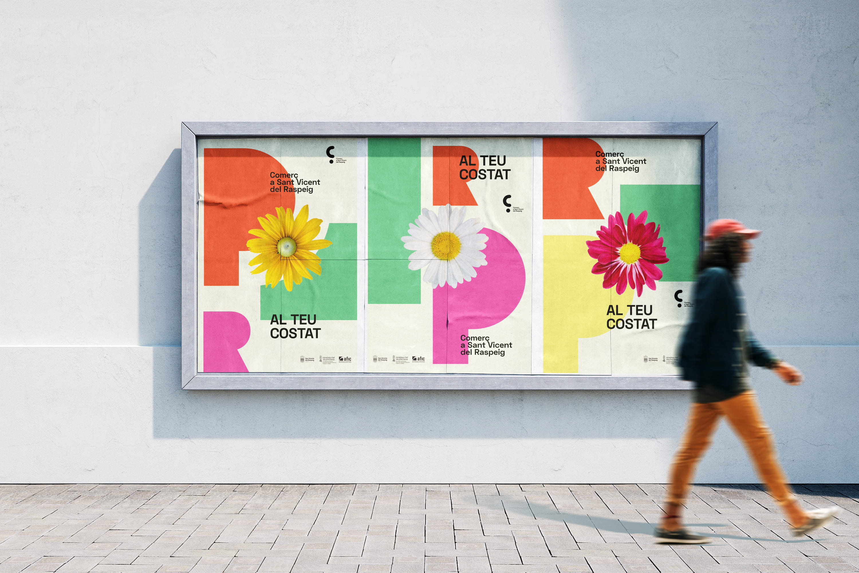 Diseño de cartelería para campaña de la Concejalia de Comercio del Ayuntamiento de San Vicente del Raspeig.