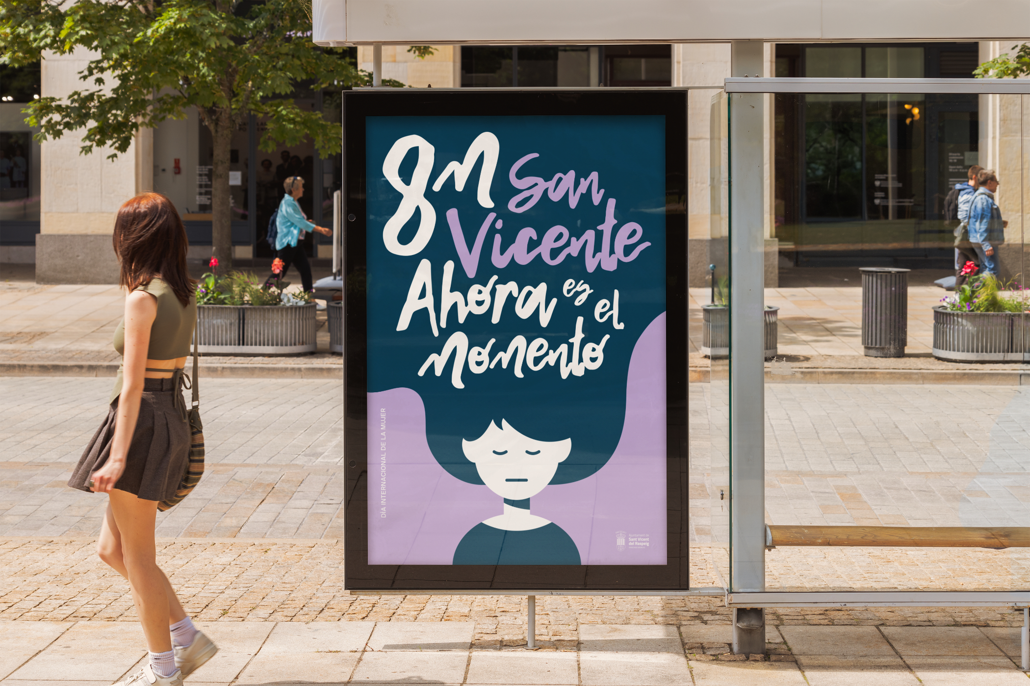 Diseño de cartelería para conmemorar el Día Internacional de la Mujer. Concejalía de Derechos Sociales del Ayuntamiento de San Vicene del Raspeig