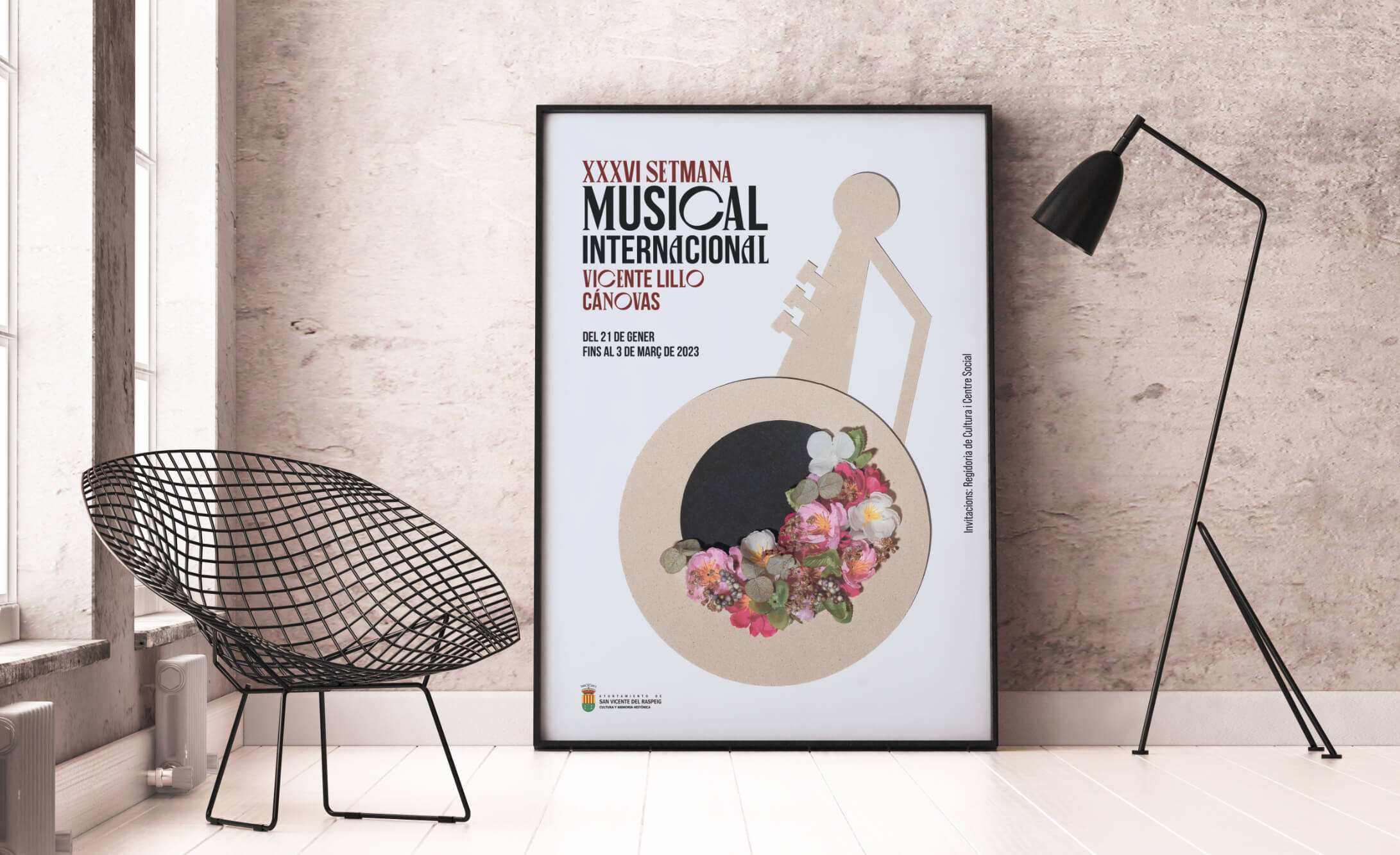 Diseño de cartelería para la XXXVI Semana Musical Internacional Vicente Lillo Cánovas.