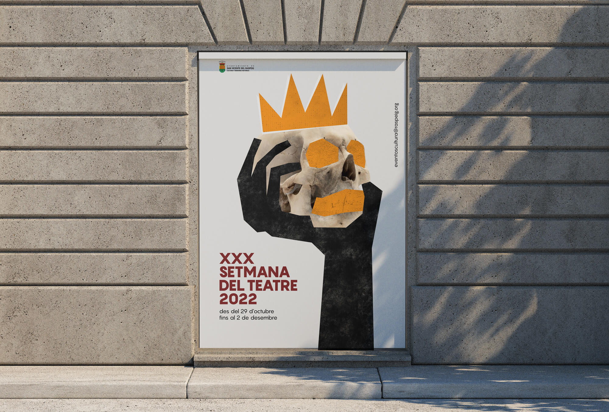 Diseño de gráfica para la XXX Semana del Teatro de San Vicente del Raspeig.