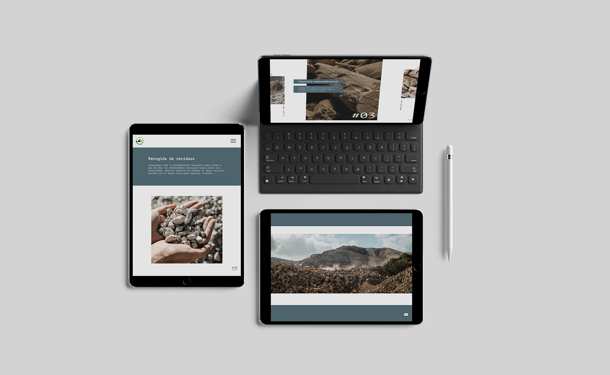 Diseño y desarrollo de website corporativo para Recamed. Vista website iPad.