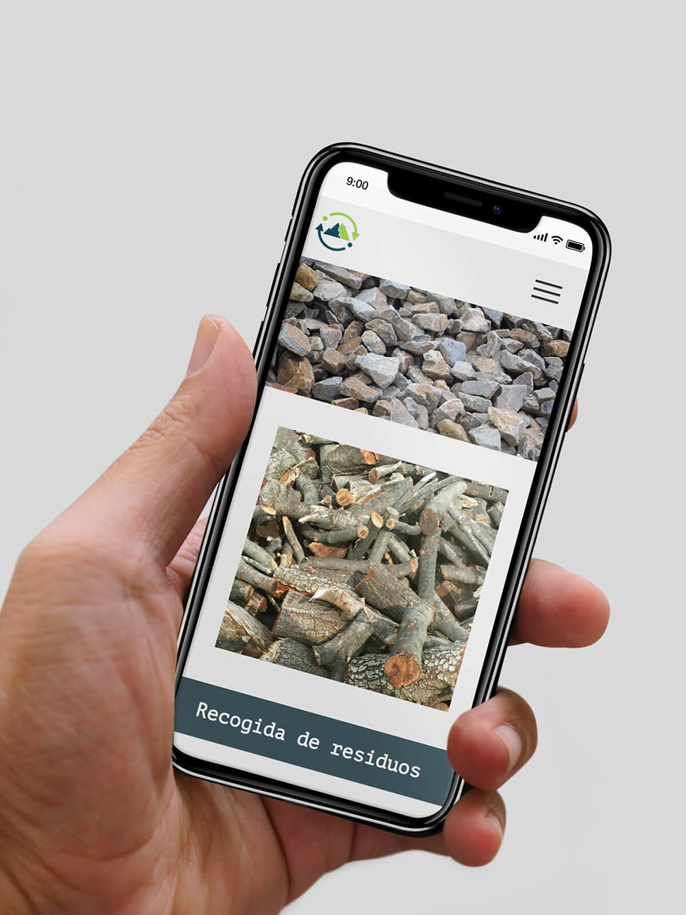 Diseño y desarrollo de website corporativo para Recamed. Vista website iPhone.