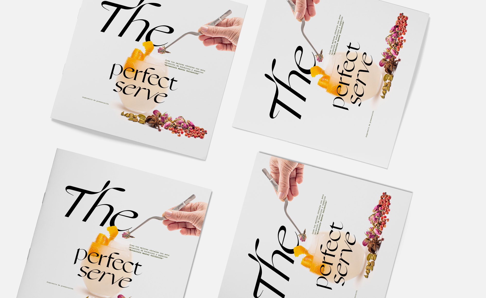 Diseño y desarrollo de packaging para Té-Tonic Experience. Vista detalle portadas díptico.