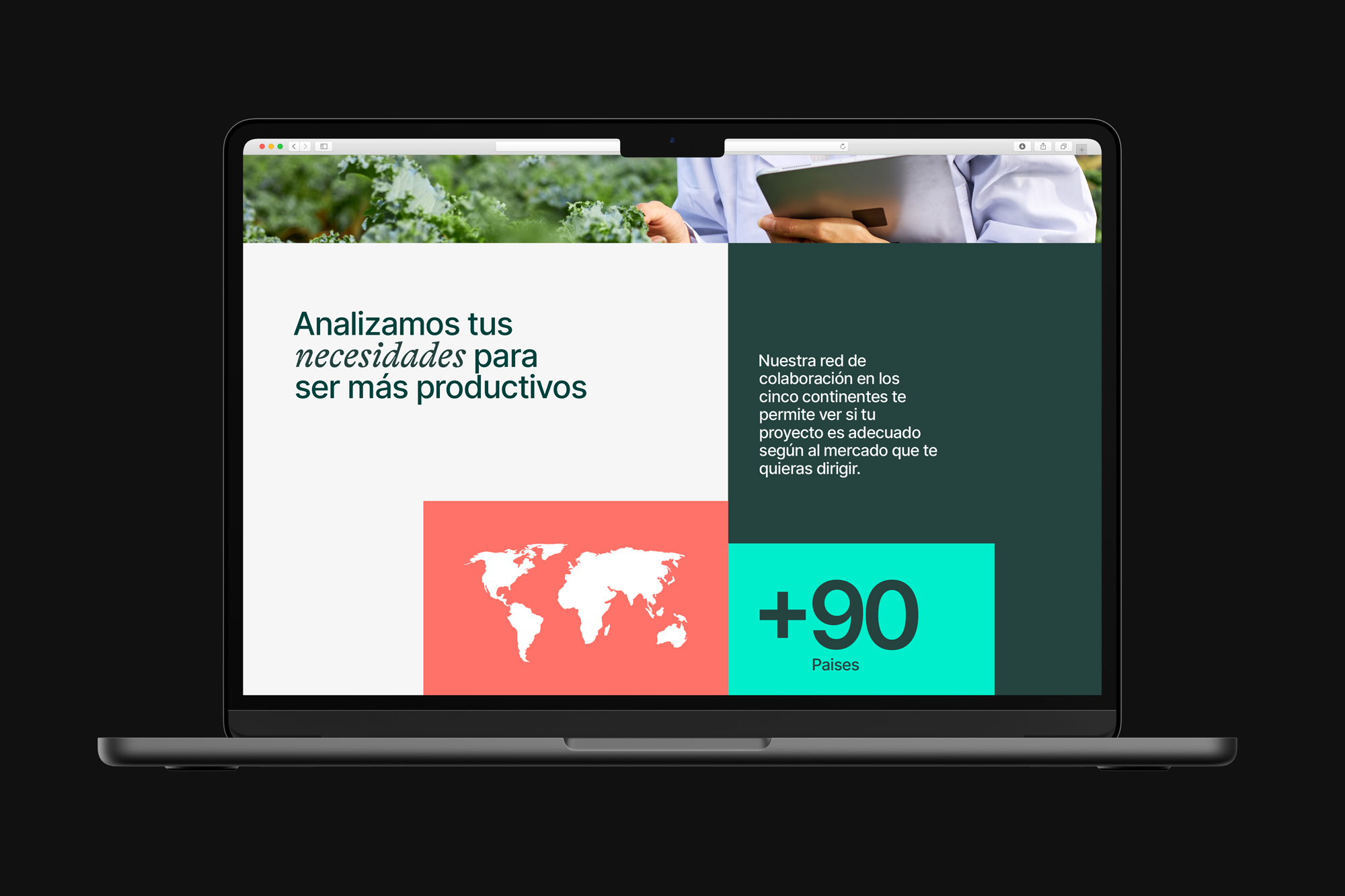 Diseño y desarrollo de website corporativo para Weboost. Vista macBook.