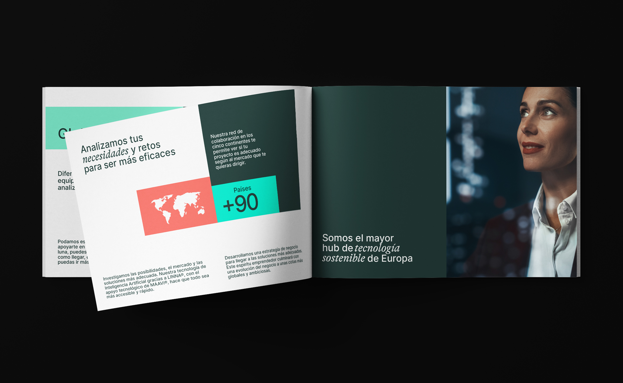 Diseño y desarrollo de identidad visual corporativa para Weboost. Dossier de empresa 2.